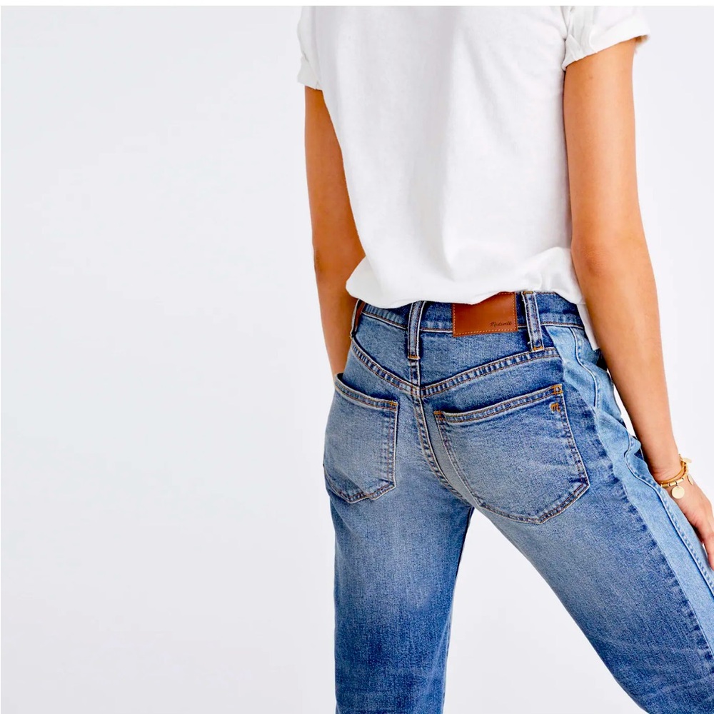 Madewell Cruiser Straight Crop Jeans: Pieced Edition - Picture 2 of 7